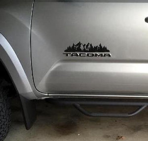 Mountain range forest decal tacoma