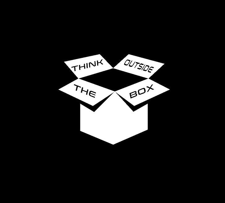 think outside the box decal car truck window sticker