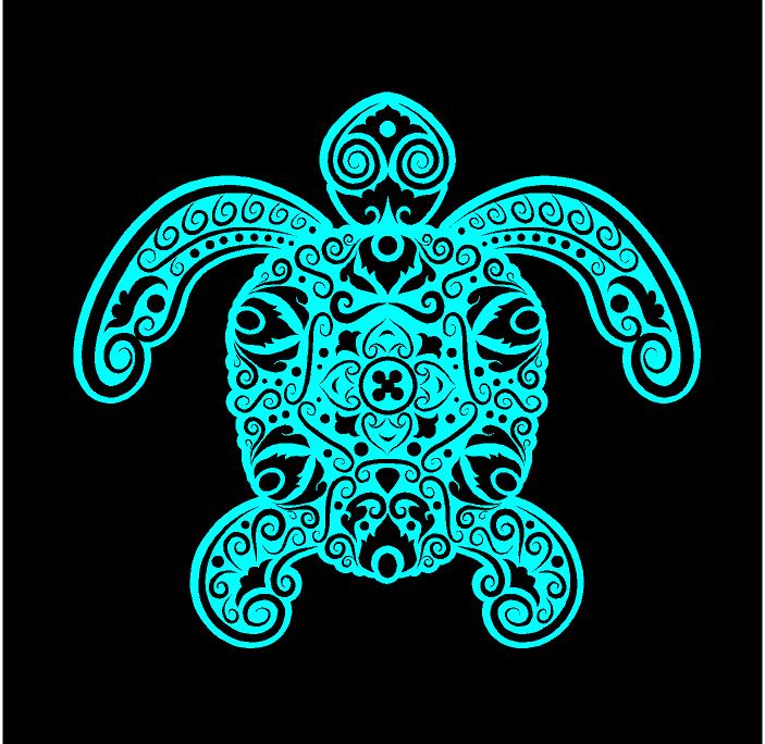 Intricate Sea Turtle Decal Custom Vinyl car truck window sticker ...