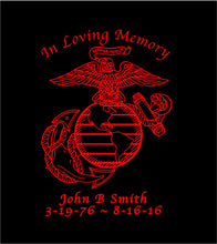 Load image into Gallery viewer, in loving memory customizable usmc ega car decal