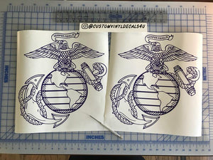 us marine corp ega decal car truck window military sticker