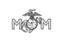 Load image into Gallery viewer, USMC EGA Mom Miliary Decal Custom US Marine Vinyl Car Truck Window Sticker