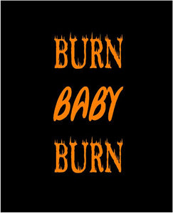 burn baby burn water bottle decal