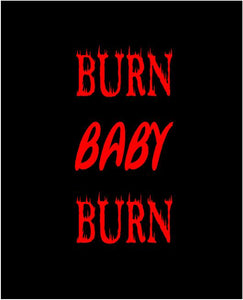 burn baby burn water bottle decal car truck window fitness sticker