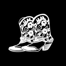 Load image into Gallery viewer, cowgirl boots decal car truck window western sticker