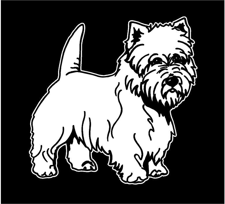 Westie decal west highland white terrier sticker
