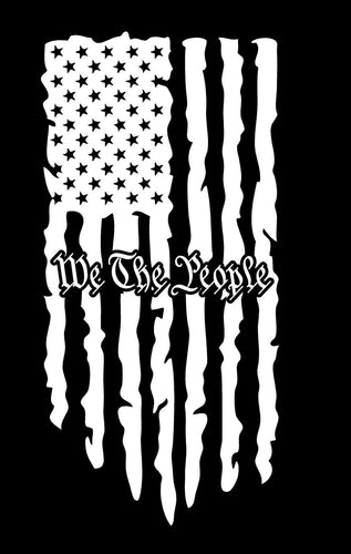 We the People Distressed Flag Decal