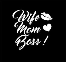 Load image into Gallery viewer, Wife Mom Boss Decal car truck window sticker