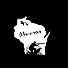 Load image into Gallery viewer, state pride decal car truck window wisconsin duck hunter sticker