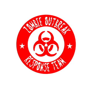 Zombie outbread response team sticker