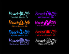 Load image into Gallery viewer, beach life decal customizable car truck window beach lovers sticker