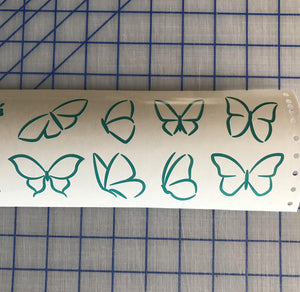 set of 8 butterfly decals