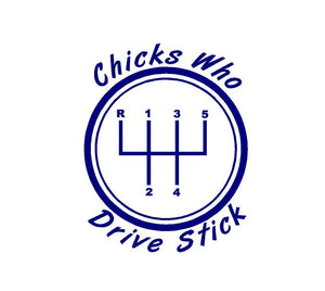 girls who drive stick decal car truck window sticker