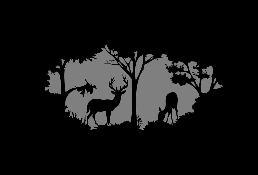 deer scene decal hunting wildlife car truck window hunter sticker