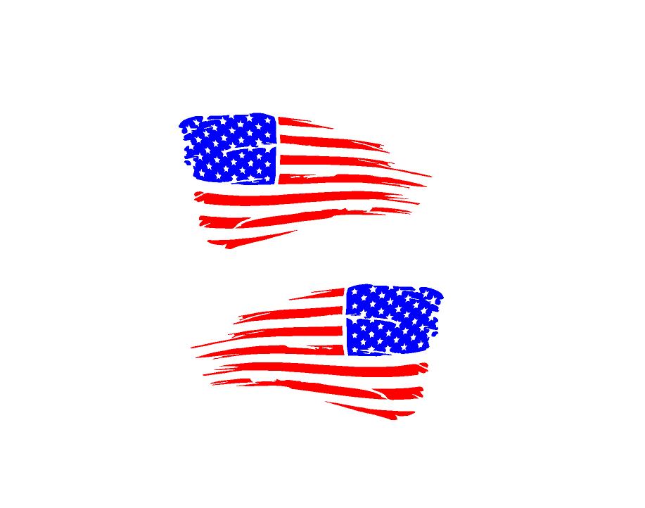 distressed usa flag decals american car truck window patriotic stickers