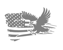 Load image into Gallery viewer, tattered usa eagle flag decal