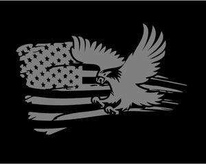 distressed eagle flag usa car decal