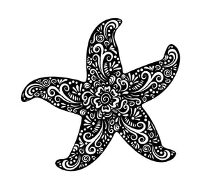 henna starfish custom vinyl decal