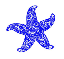 Load image into Gallery viewer, henna starfish car decal
