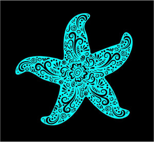 henna starfish sticker