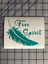 Load image into Gallery viewer, Free Spirit Feather Decal Custom Vinyl car truck window laptop sticker