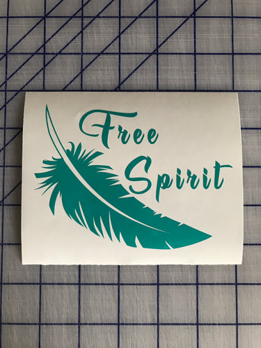 Free Spirit Feather Decal Custom Vinyl car truck window laptop sticker