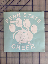 Load image into Gallery viewer, Penn State Male Cheerleader Decal Custom Vinyl car truck window Cheer Sticker