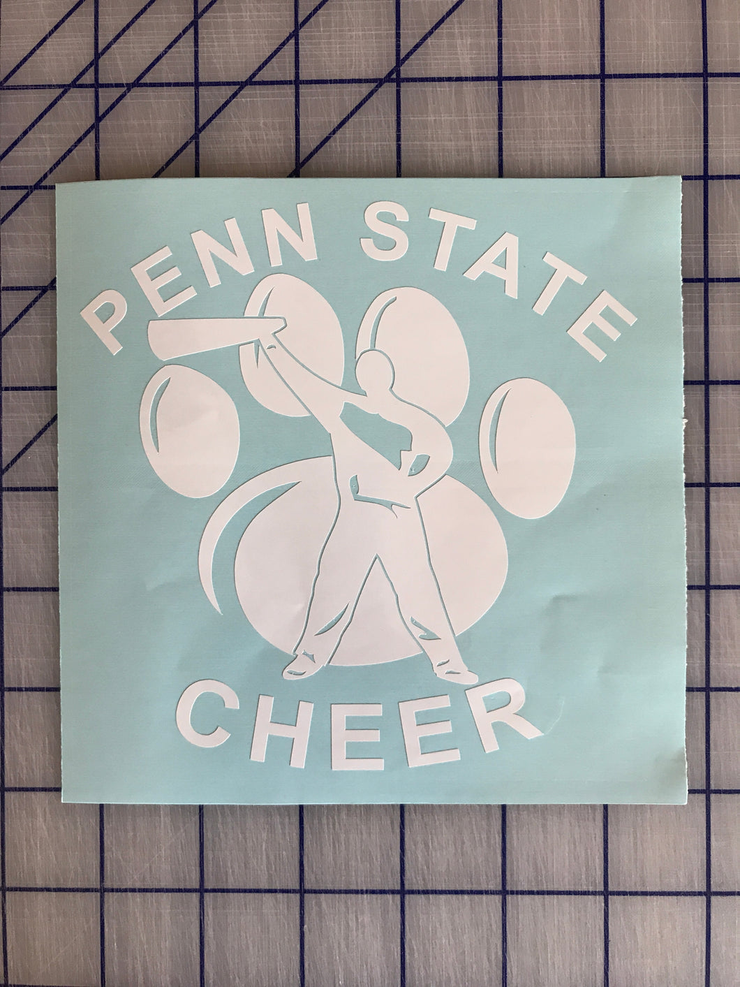 Penn State Male Cheerleader Decal Custom Vinyl car truck window Cheer Sticker