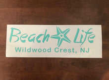 Load image into Gallery viewer, Beach Life Customizable Decal Beach Lover car window vinyl sticker