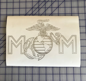USMC Mom Car Decals
