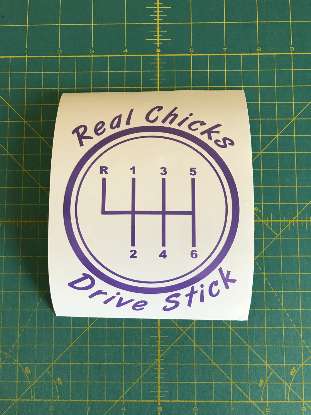 Real Chicks Drive Stick Decal Custom Vinyl car truck window sticker