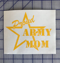 Load image into Gallery viewer, Proud Mom or Dad US Army Soldier Decal Custom Vinyl car truck window sticker