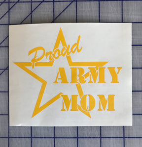 Proud Mom or Dad US Army Soldier Decal Custom Vinyl car truck window sticker