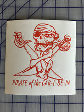 Load image into Gallery viewer, Pirate of the Car I Be In decal Custom Vinyl car truck window bumper sticker