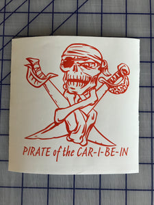 Pirate of the Car I Be In decal Custom Vinyl car truck window bumper sticker