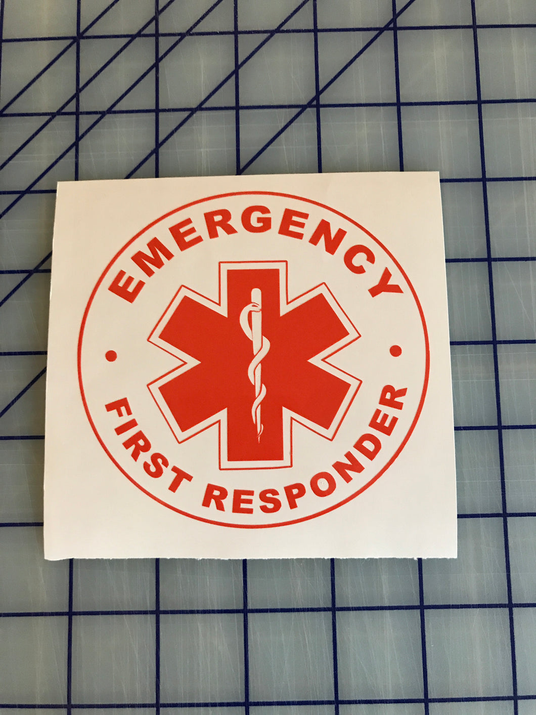 First Responder Emergency Decal Custom Vinyl Car Truck Window Laptop Star of Life Sticker EMS