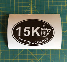 Load image into Gallery viewer, Marathon Decal Hot chocolate marathon 15K custom vinyl car truck window runners sticker