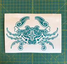 Load image into Gallery viewer, Crab Decal Intricate Fancy Custom Vinyl Car Truck Window sticker
