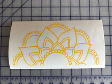 Load image into Gallery viewer, Mandala Sunflower decal Custom Boho Style vinyl car window laptop sticker