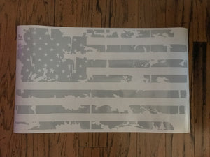 Distressed Tattered large USA American Flag Decal custom Vinyl car truck window sunroof Sticker