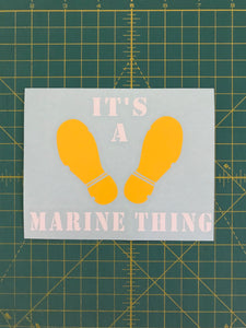 Its a Marine Thing Paris Island decal Custom Vinyl car truck window USMC sticker