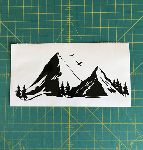 Mountain range car truck window decal