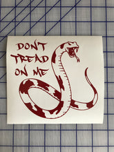 Load image into Gallery viewer, Don&#39;t Tread on Me decal Custom Vinyl car truck window sticker