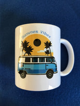 Load image into Gallery viewer, Custom Mugs Summer Vibes Surfs Up Rise and Shine