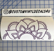 Load image into Gallery viewer, Mandala Sunflower decal Custom Boho Style vinyl car window laptop sticker