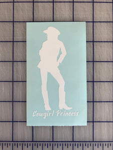 Cowgirl Princess Decal Custom Vinyl car truck window sticker