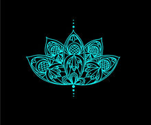 Load image into Gallery viewer, lotus flower decal intricate car truck window boho sticker