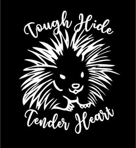 Tough Hide Tender Heart Porcupine Decal car truck window laptop Sticker