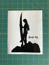 Load image into Gallery viewer, Surfs Up Surfer Girl Decal Custom Vinyl car truck window sticker